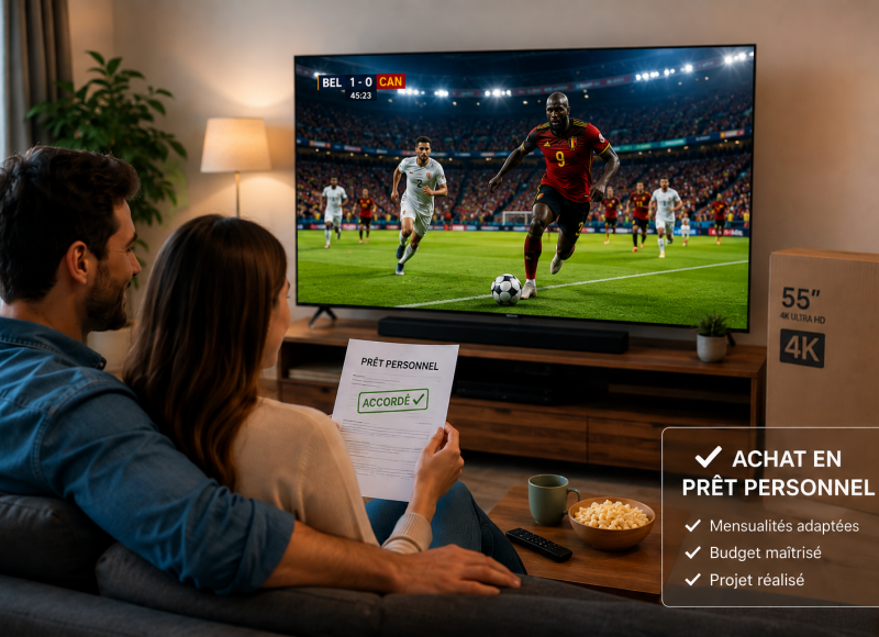 Coupe du monde en juin : soutenir l’équipe de football de Belgique avec une nouvelle TV grâce au prêt personnel