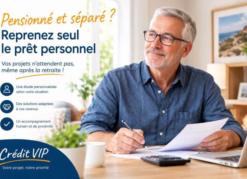 Pensionné et séparé : reprendre seul un prêt personnel