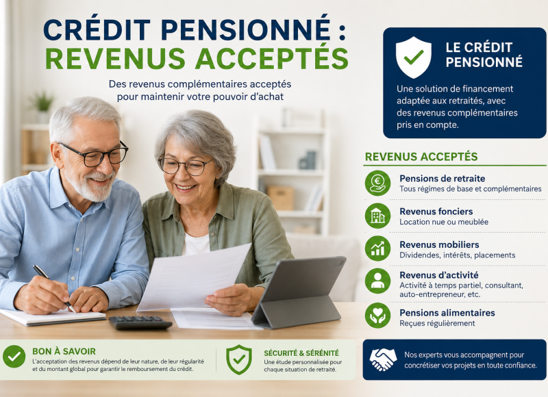 Crédit pour pensionné : quels revenus sont acceptés par les banques en Belgique ?